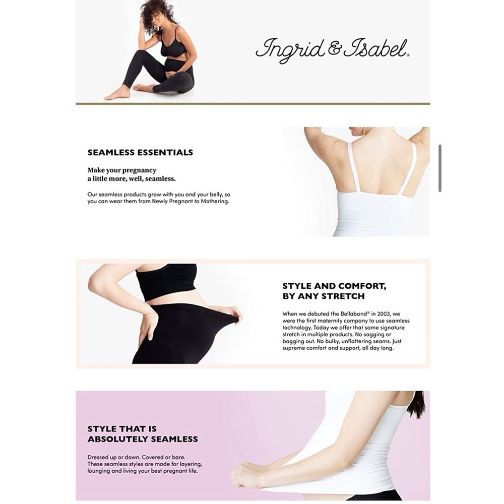 Isabel Maternity Seamless Black Tank - Picture 2 of 6